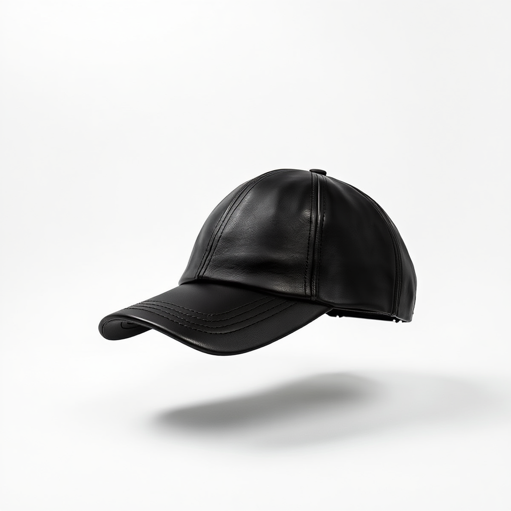 Dark Casual Leather Cap (ALA G1) - Image 2