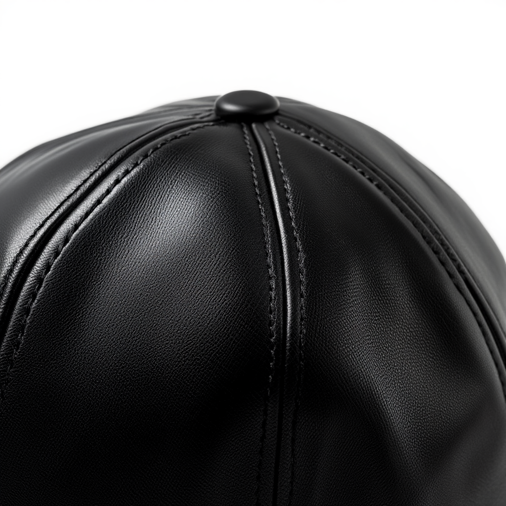 Dark Casual Leather Cap (ALA G1) - Image 5