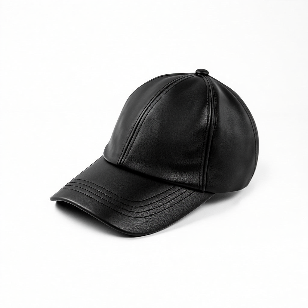 Dark Casual Leather Cap (ALA G1) - Image 2