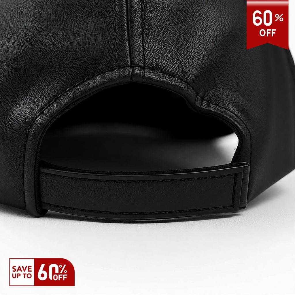 Dark Casual Leather Cap - Image 6